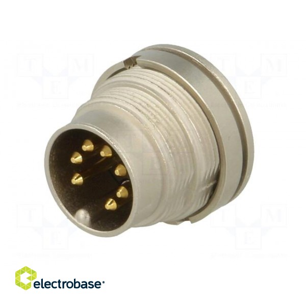 Connector: M16 | socket | male | soldering | PIN: 7 | 5A | 60V | IP40 paveikslėlis 2
