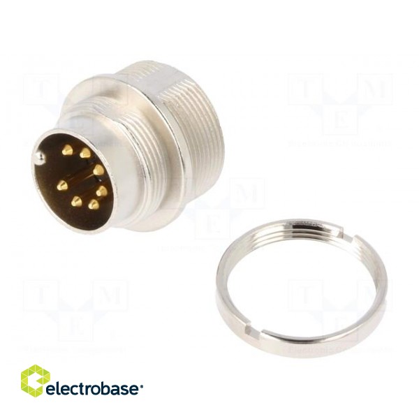 Connector: M16 | socket | male | soldering | PIN: 7 | 5A | 60V | IP40 image 1