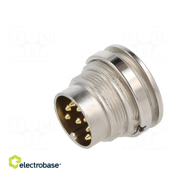 Connector: M16 | socket | male | soldering | PIN: 8 | 5A | 60V | IP40 paveikslėlis 2