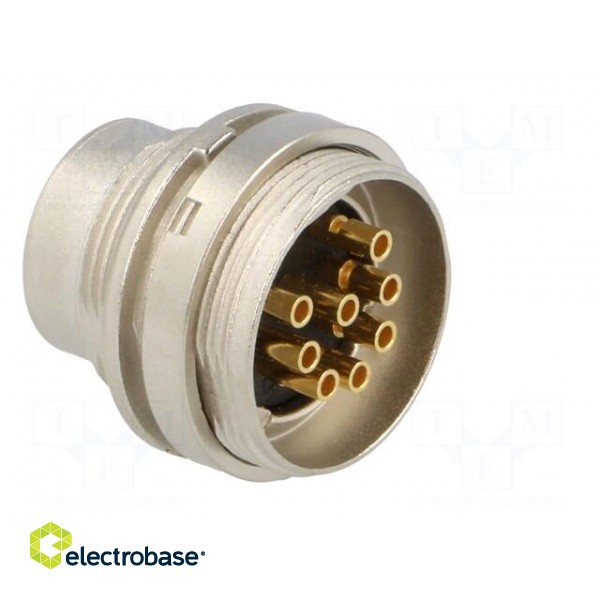 Connector: M16 | socket | male | soldering | PIN: 8 | 5A | 60V | IP40 фото 4