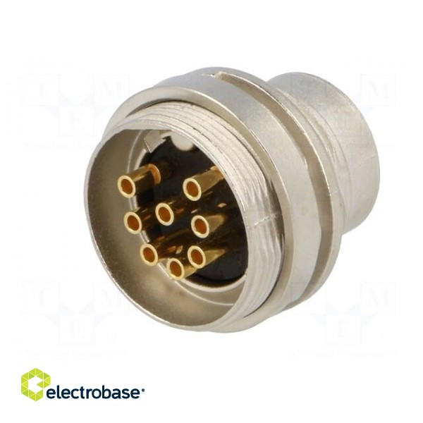 Connector: M16 | socket | male | soldering | PIN: 8 | 5A | 60V | IP40 paveikslėlis 6