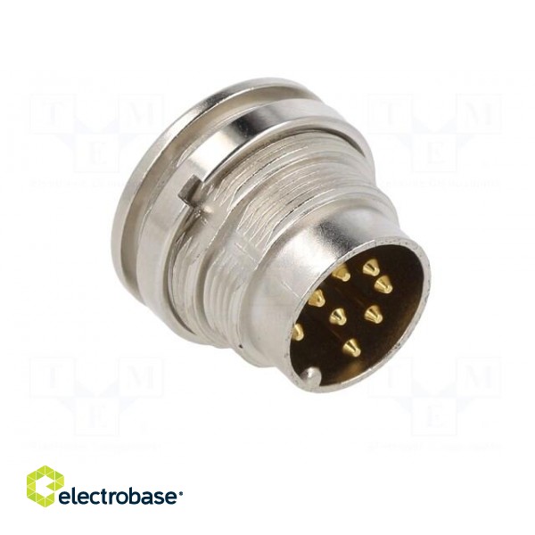 Connector: M16 | socket | male | soldering | PIN: 8 | 5A | 60V | IP40 paveikslėlis 8