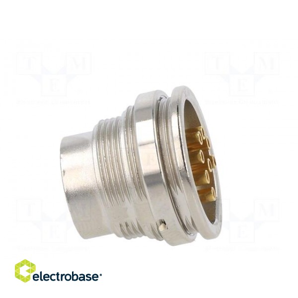 Connector: M16 | socket | male | soldering | PIN: 8 | 5A | 60V | IP40 paveikslėlis 3