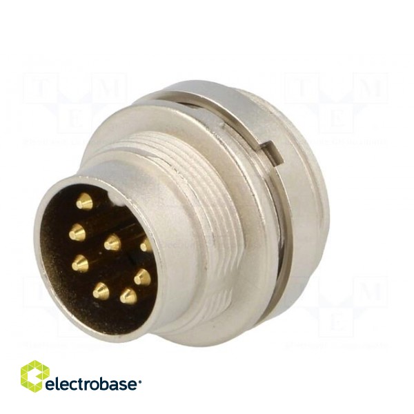 Connector: M16 | socket | male | soldering | PIN: 8 | 5A | 60V | IP40 фото 2