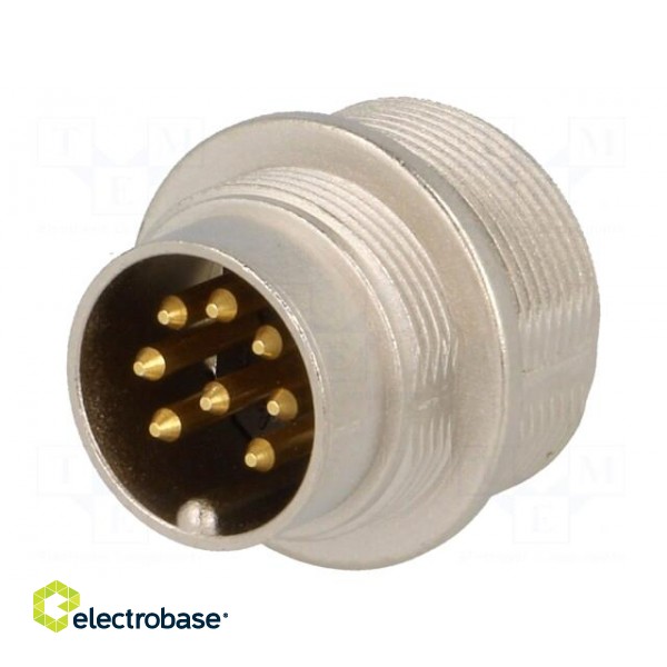 Connector: M16 | socket | male | soldering | PIN: 8 | 5A | 60V | IP68 paveikslėlis 1
