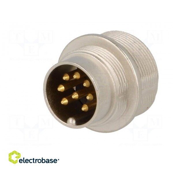 Connector: M16 | socket | male | soldering | PIN: 8 | 5A | 60V | IP68 paveikslėlis 2