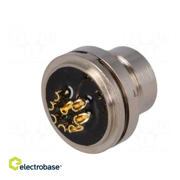 Connector: M16 | socket | male | soldering | PIN: 8 | 5A | 60V | straight paveikslėlis 6