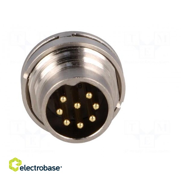 Connector: M16 | socket | male | soldering | PIN: 8 | 5A | 60V | straight image 9