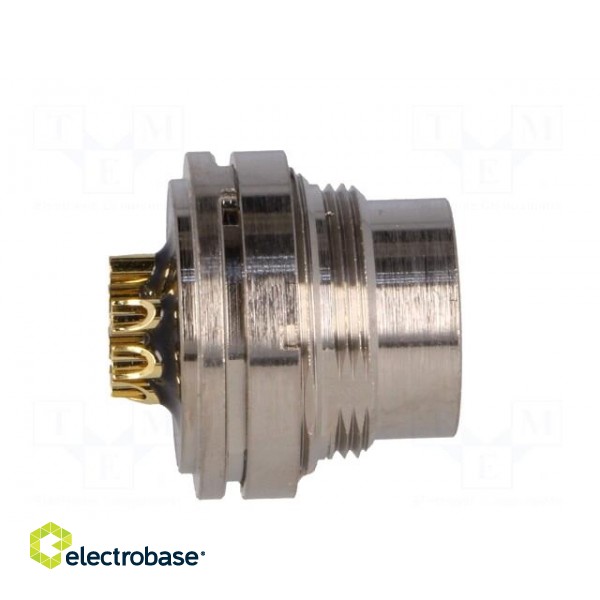 Connector: M16 | socket | male | soldering | PIN: 8 | 5A | 60V | straight фото 7