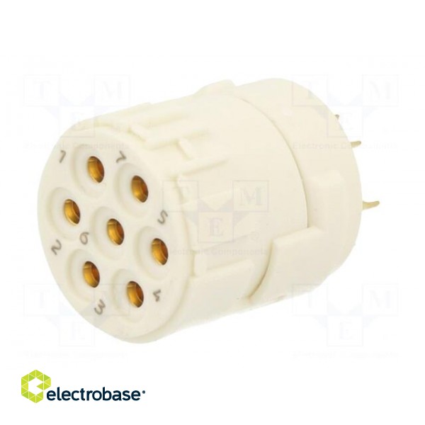 Connector: M23 | contact insert | PIN: 7 | female | soldering | 20A | 200V image 2