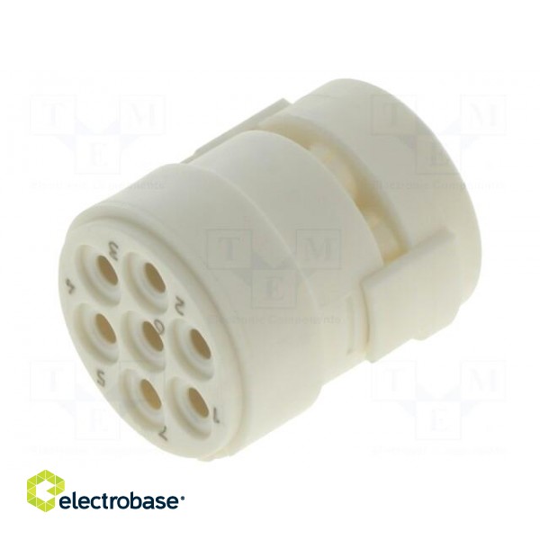 Connector: M23 | contact insert | PIN: 7 | female | for cable paveikslėlis 1