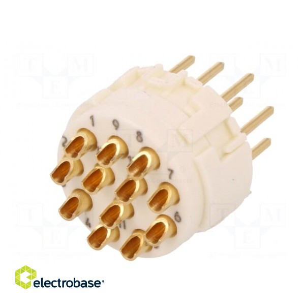 Connector: M23 | contact insert | PIN: 12 | male | soldering | 200V | 8A image 6