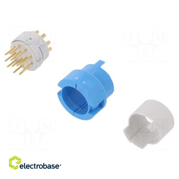 Connector: M23 | contact insert | PIN: 12 | male | soldering | for cable paveikslėlis 1