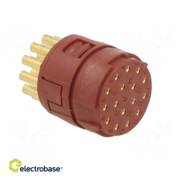 Connector: M23 | contact insert | PIN: 16 | soldering | 7A | 100V фото 8