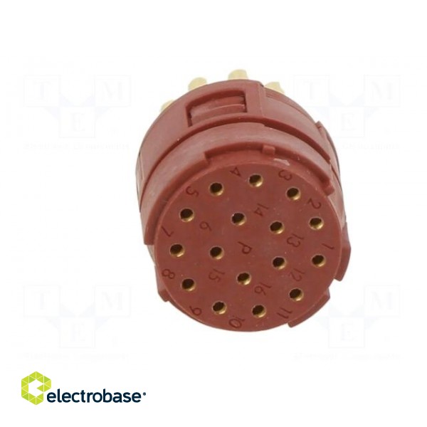 Connector: M23 | contact insert | PIN: 16 | soldering | 7A | 100V фото 9