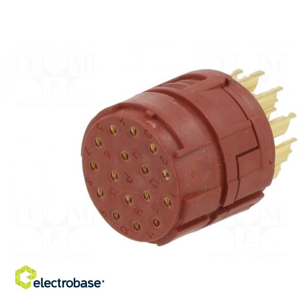 Connector: M23 | contact insert | PIN: 16 | soldering | 7A | 100V paveikslėlis 2