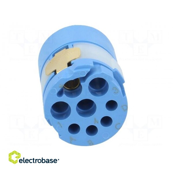 Connector: M23 | contact insert | PIN: 8(4+4) | male | for cable фото 9