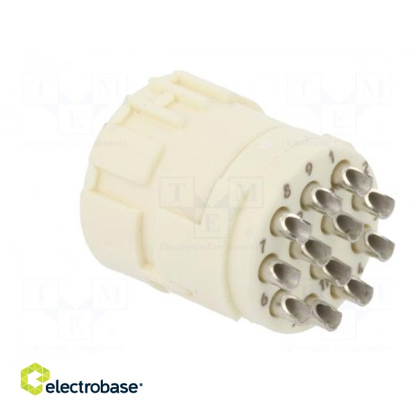 Connector: M23 | PIN: 12 | female | soldering | 200V | 8A | Series: Han M23 image 4