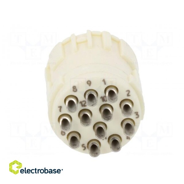 Connector: M23 | PIN: 12 | female | soldering | 200V | 8A | Series: Han M23 image 5