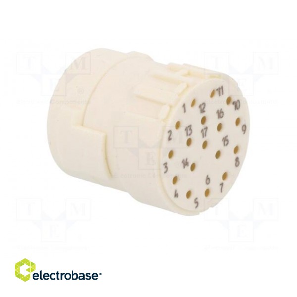Connector: M23 | PIN: 17 | female | crimped | w/o contacts | 160V | 8A фото 8