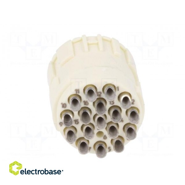 Connector: M23 | PIN: 17 | female | soldering | 160V | 8A | Series: Han M23 image 5