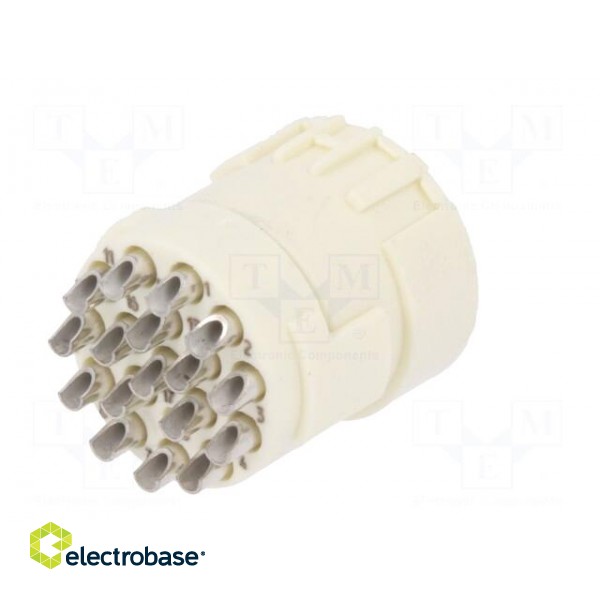 Connector: M23 | PIN: 17 | female | soldering | 160V | 8A | Series: Han M23 image 6