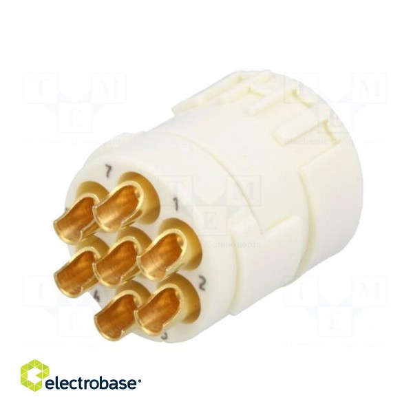 Connector: M23 | contact insert | PIN: 7 | female | soldering | 300V | 20A image 6