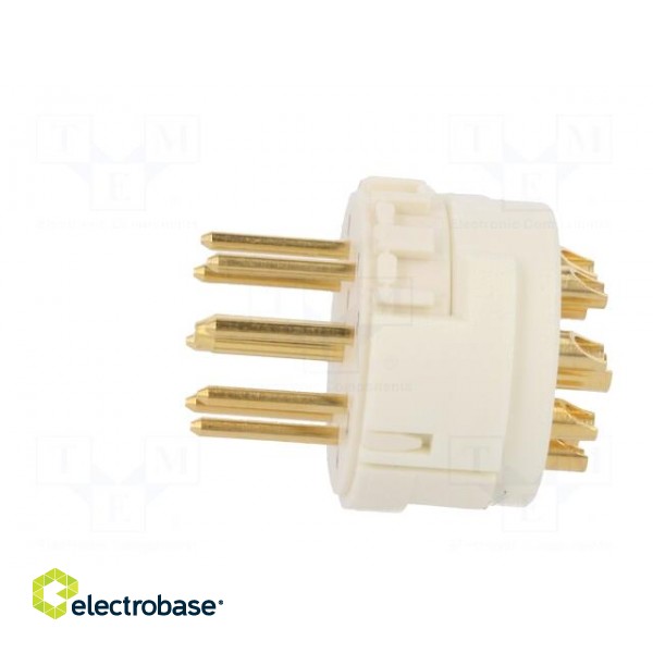 Connector: M23 | contact insert | PIN: 9(1+8) | male | soldering | 200V image 3