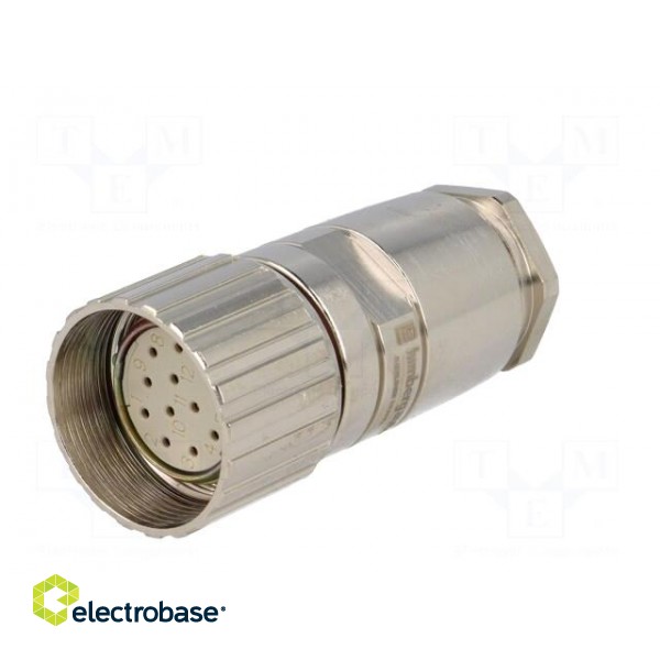Connector: M23 | plug | PIN: 12 | female | soldering | for cable | 7.5A фото 2