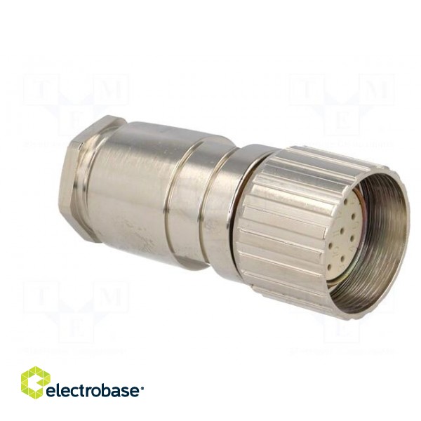 Connector: M23 | plug | PIN: 12 | female | soldering | for cable | 7.5A фото 8