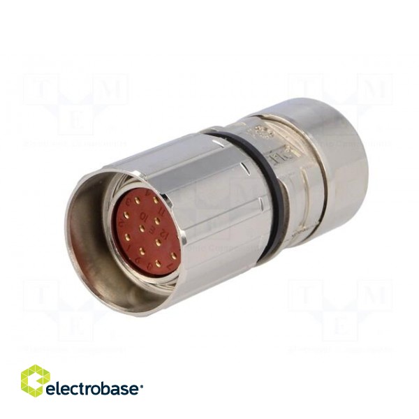 Connector: M23 | plug | PIN: 12 | female | soldering | for cable | 7A | IP68 image 2