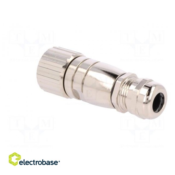 Connector: M23 | plug | PIN: 12 | female | soldering | for cable | 8A | IP67 фото 4