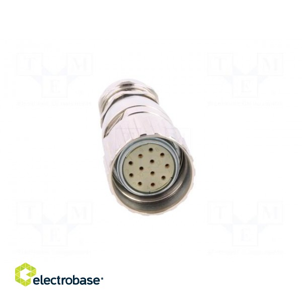 Connector: M23 | plug | PIN: 12 | female | soldering | for cable | 8A | IP67 image 9