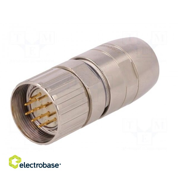 Connector: M23 | plug | PIN: 12 | male | screw terminal | for cable | IP67 фото 2