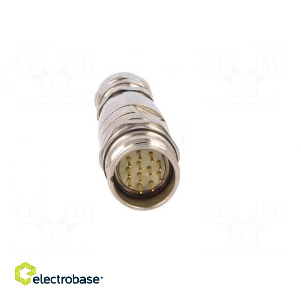Connector: M23 | plug | PIN: 12 | male | soldering | for cable | straight фото 9