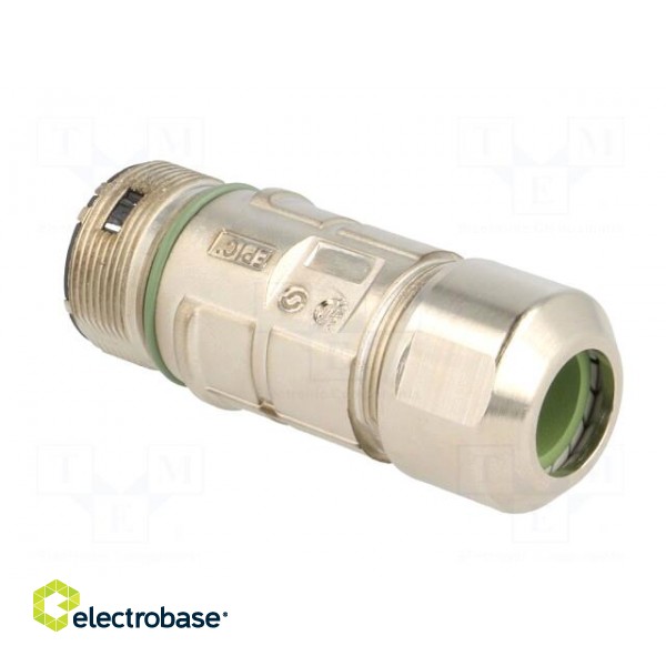 Connector: M23 | plug | PIN: 12 | male | soldering | for cable | straight фото 4