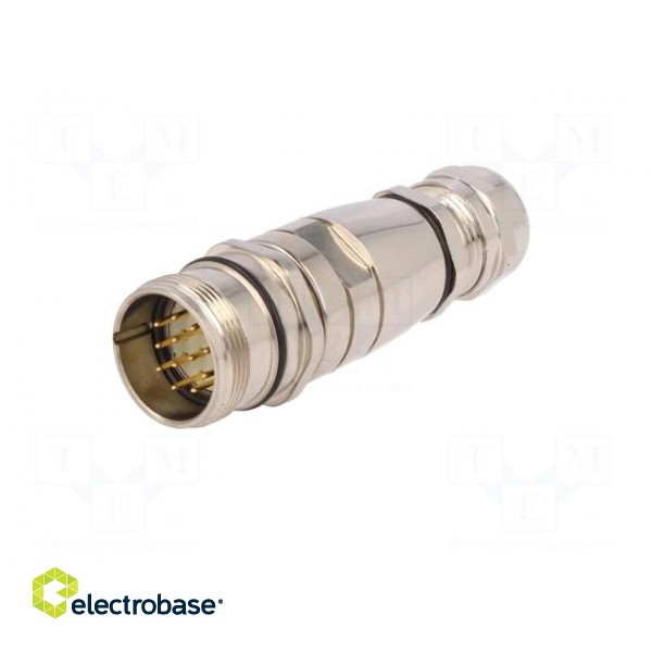 Connector: M23 | plug | PIN: 12 | male | soldering | for cable | straight фото 2