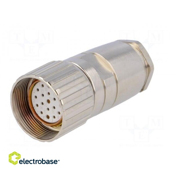 Connector: M23 | plug | PIN: 19(3+16) | female | soldering | for cable image 2
