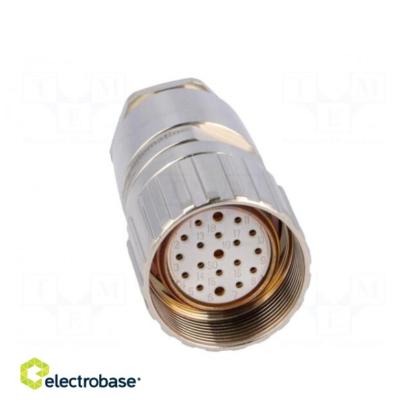 Connector: M23 | plug | PIN: 19(3+16) | female | soldering | for cable фото 9