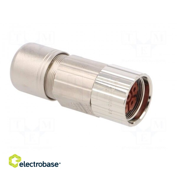 Connector: M23 | plug | PIN: 6 | female | crimped | for cable | straight image 8