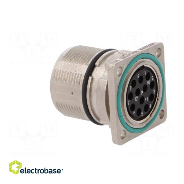Connector: M23 | socket | PIN: 12 | female | crimped | straight | 10A | IP67 image 4