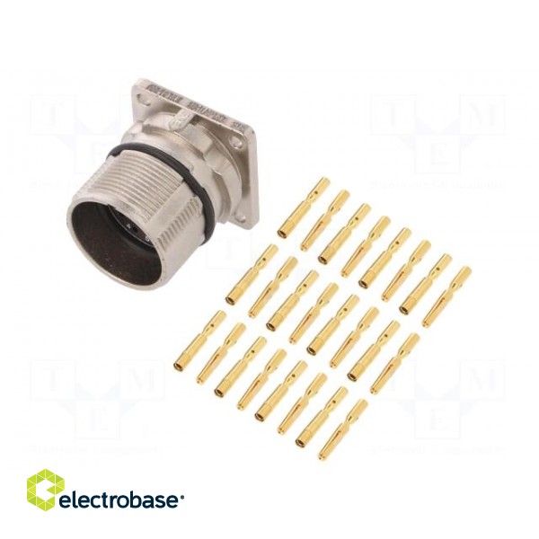 Connector: M23 | socket | PIN: 12 | female | crimped | straight | 10A | IP67 image 1