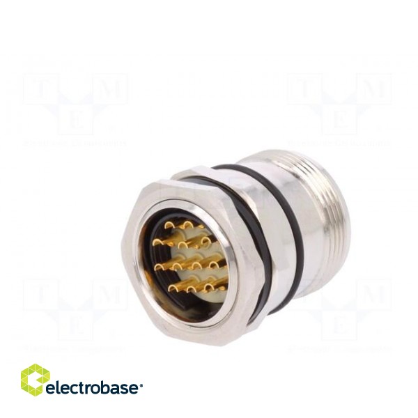 Connector: M23 | socket | PIN: 12 | male | soldering | straight | 8A | IP67 фото 6