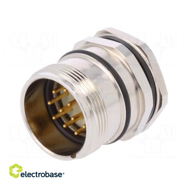Connector: M23 | socket | PIN: 12 | male | soldering | straight | 8A | IP67 фото 1