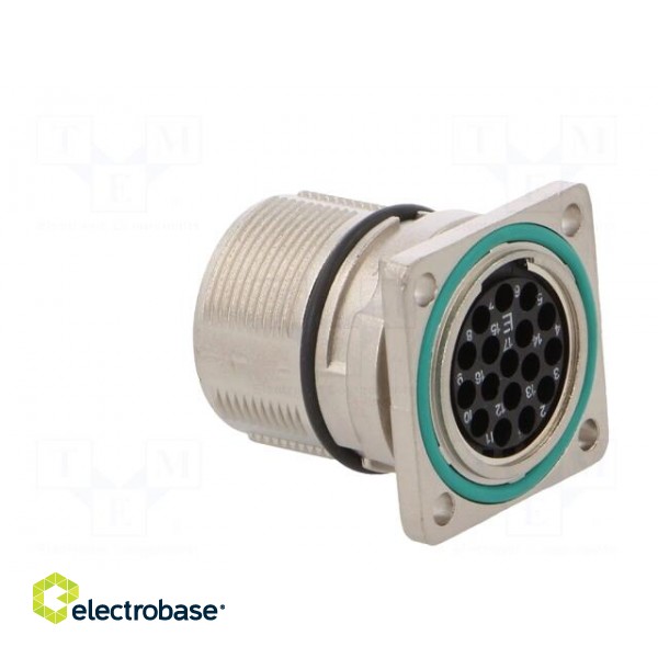 Connector: M23 | socket | PIN: 17 | male | crimped | straight | 9A | IP67 image 4