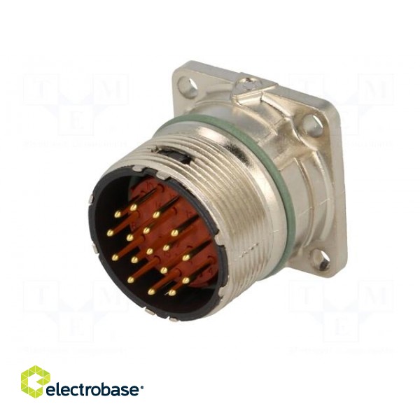 Connector: M23 | socket | PIN: 17 | male | soldering | straight | 7A | IP68 paveikslėlis 2