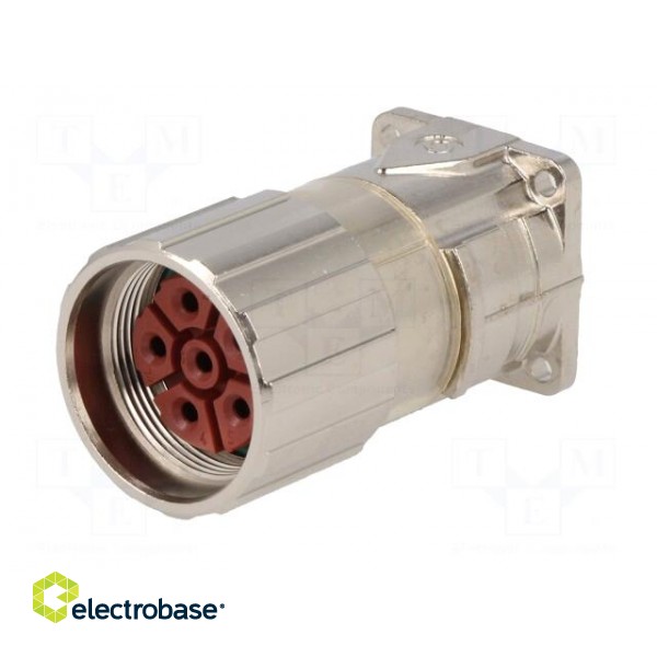 Connector: M23 | socket | PIN: 6 | female | crimped | straight | 25A | IP68 image 2