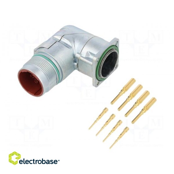 Connector: M23 | socket | PIN: 8 | male | crimped | angled 90° | 7A | IP65 paveikslėlis 1