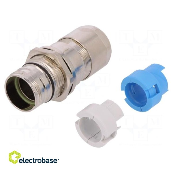 Enclosure: for M23 connectors | external thread | straight | 7÷12mm image 1