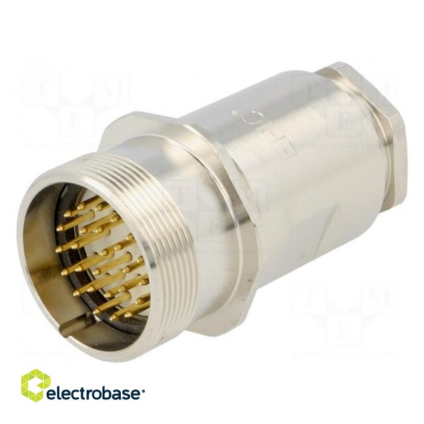 Connector: M27 | ZYLIN | plug | male | soldering | for cable | PIN: 26 image 1